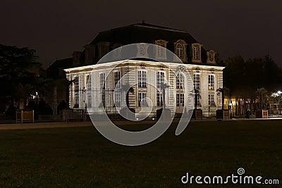 Night view of Hotel Gabriel, Lorient, France. Editorial Stock Photo